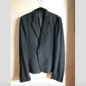 Rick Owens Cropped Black Wool Blazer SZ IT52/US42